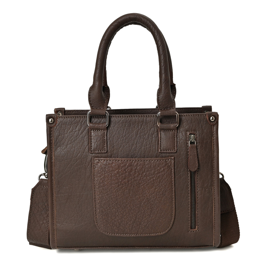 Ridgefield Checker Tote – Handcrafted Western Leather Tote