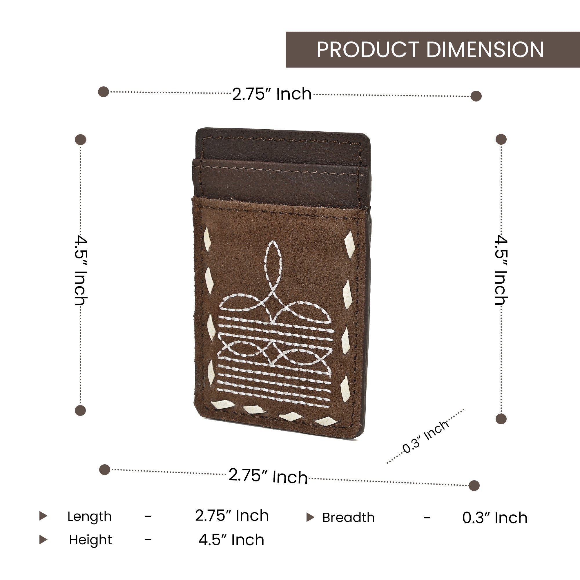 Ranger Stitch Leather Cardholder Wallet – Slim Handmade Leather Card Holder