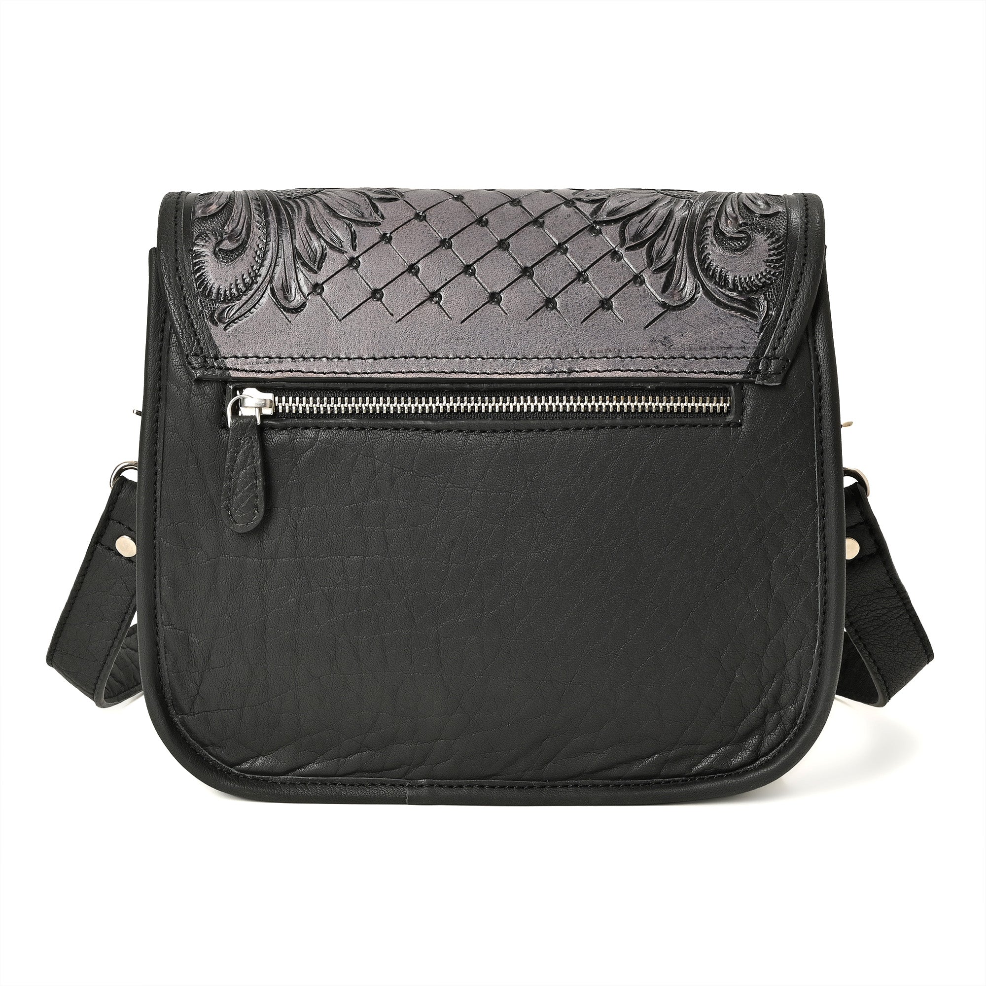 Rustic Raven Crossbody – Western Cowhide Leather Bag