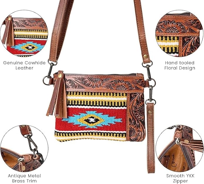 L Tooled Clara Side Bag
