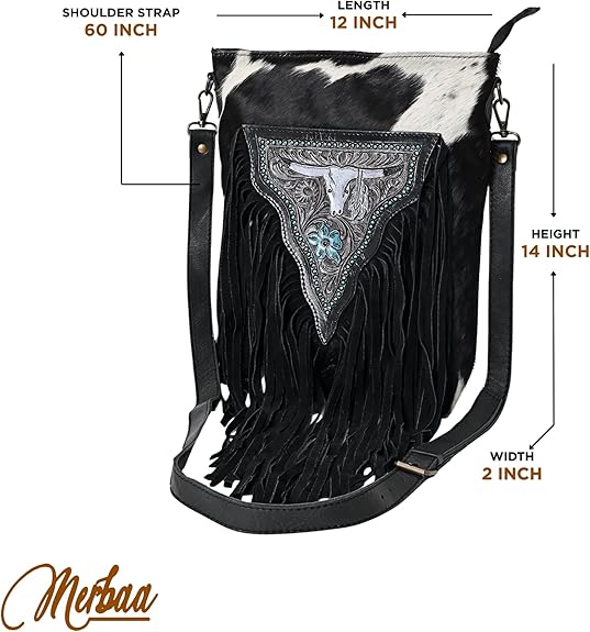 Texas Longhorn Fringe Bag