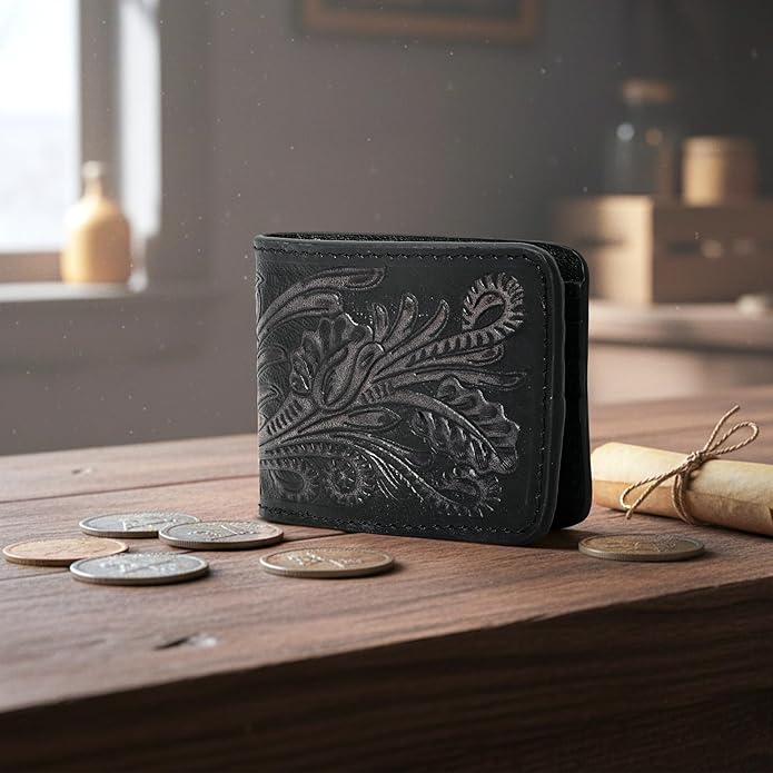 Growl Handtooled Hipster Wallet