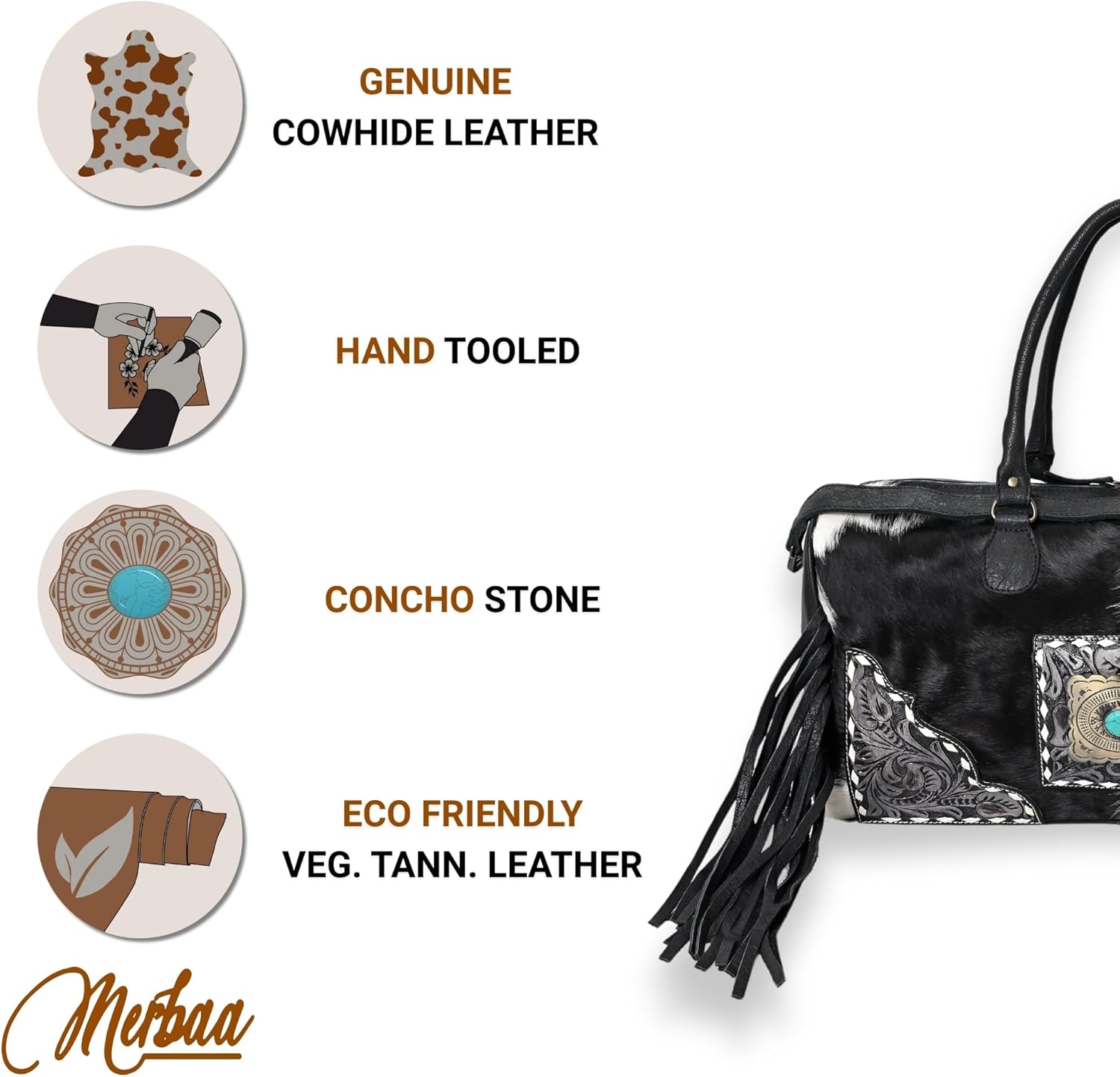 Black Azetic Concho Duffle