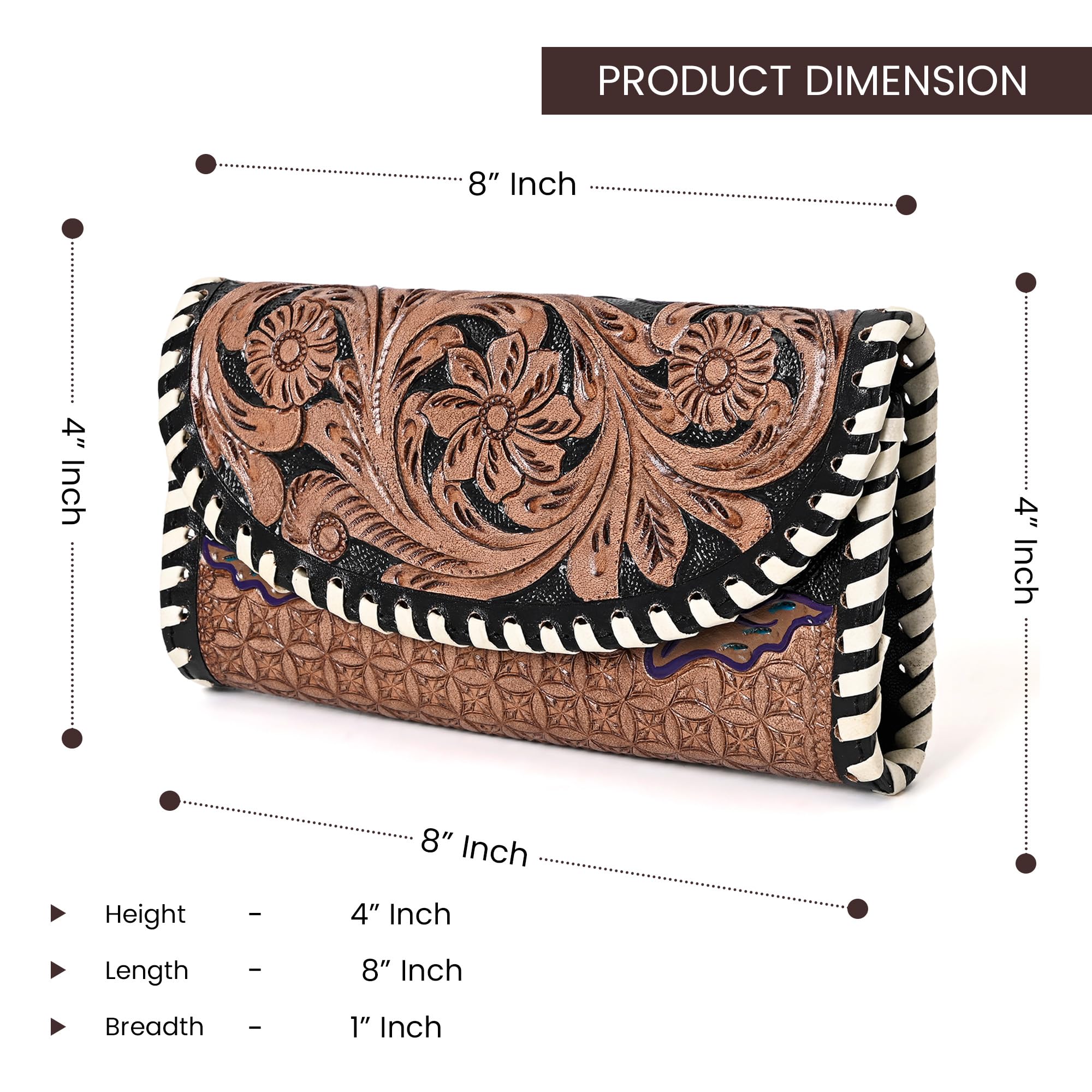 Skylar Knitted Tooled Wallet
