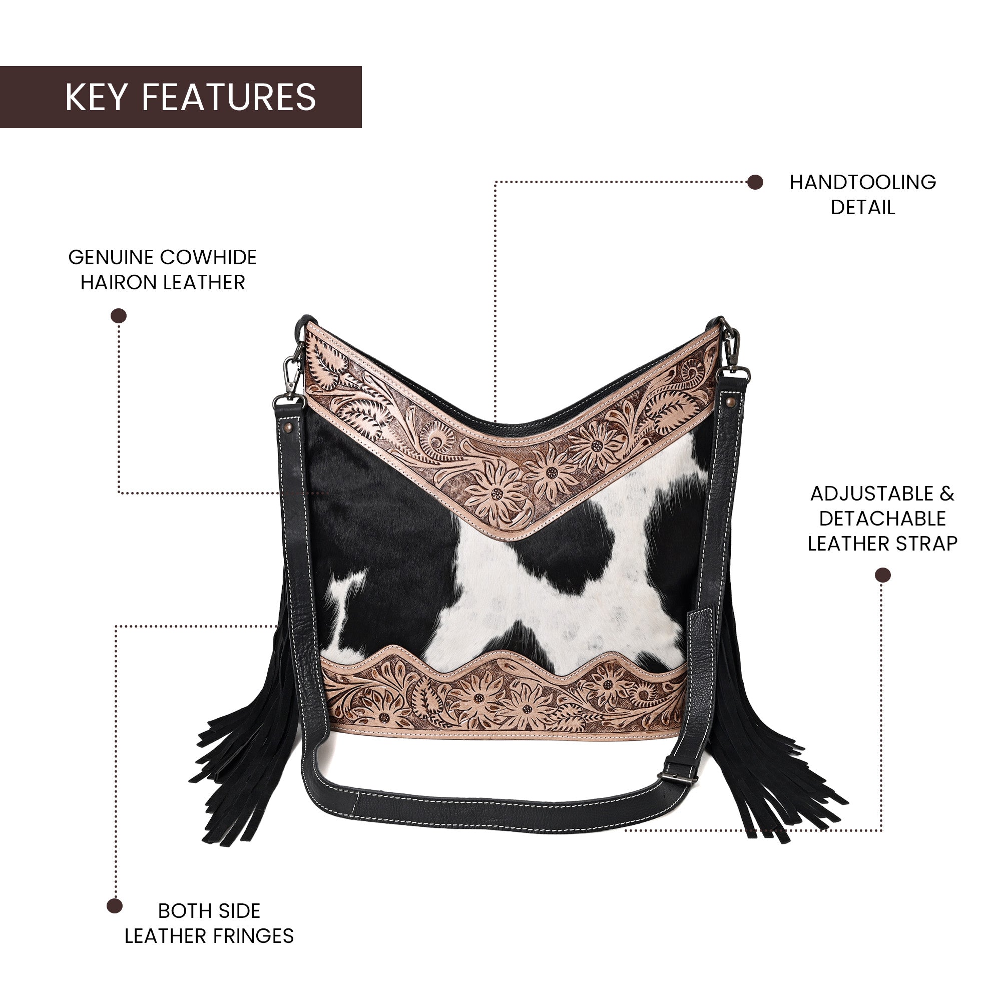 Jenesa Tooled Crossbody Bag