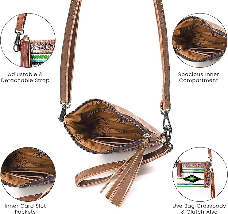 L Tooled Clara Side Bag