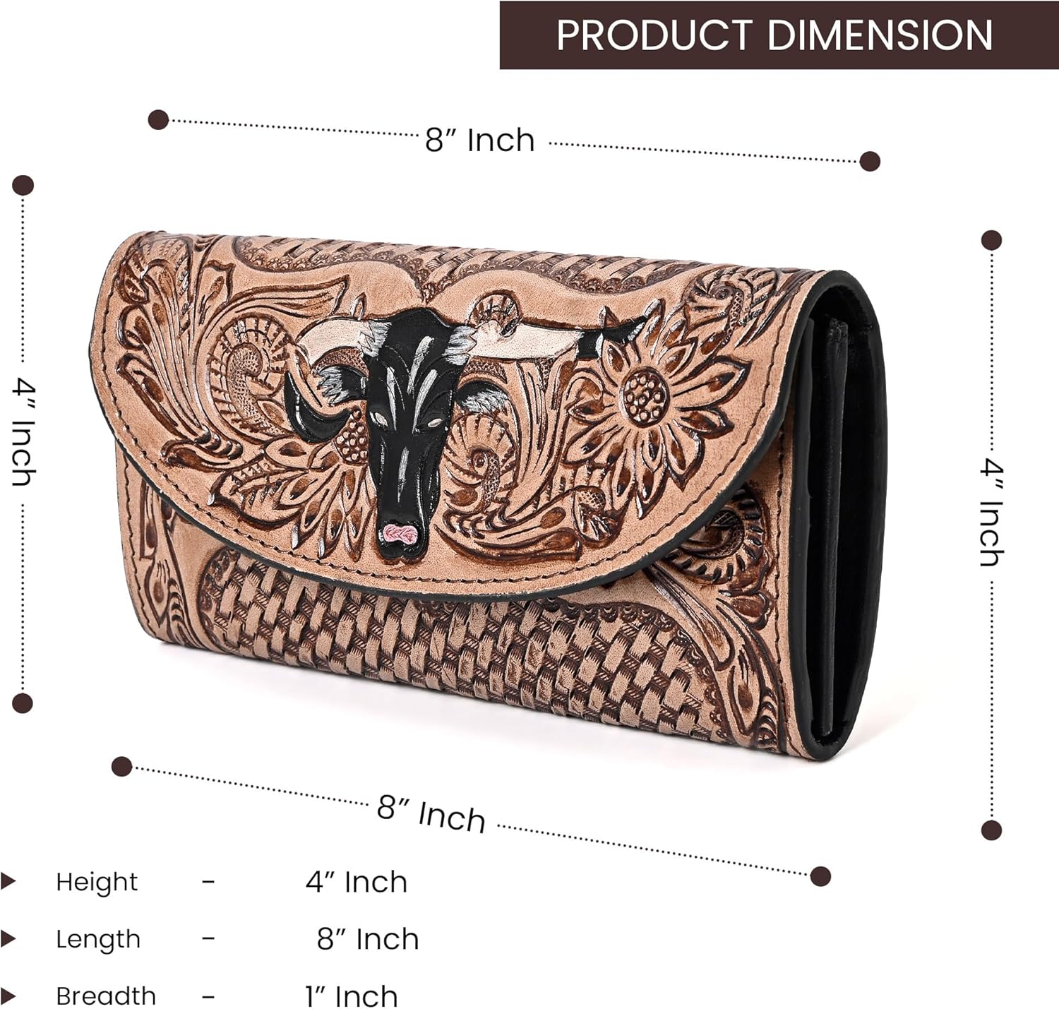 Bull Face Brown Wallet