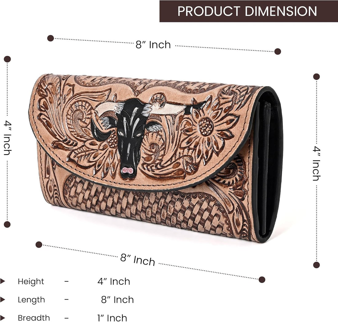 Bull Face Brown Wallet