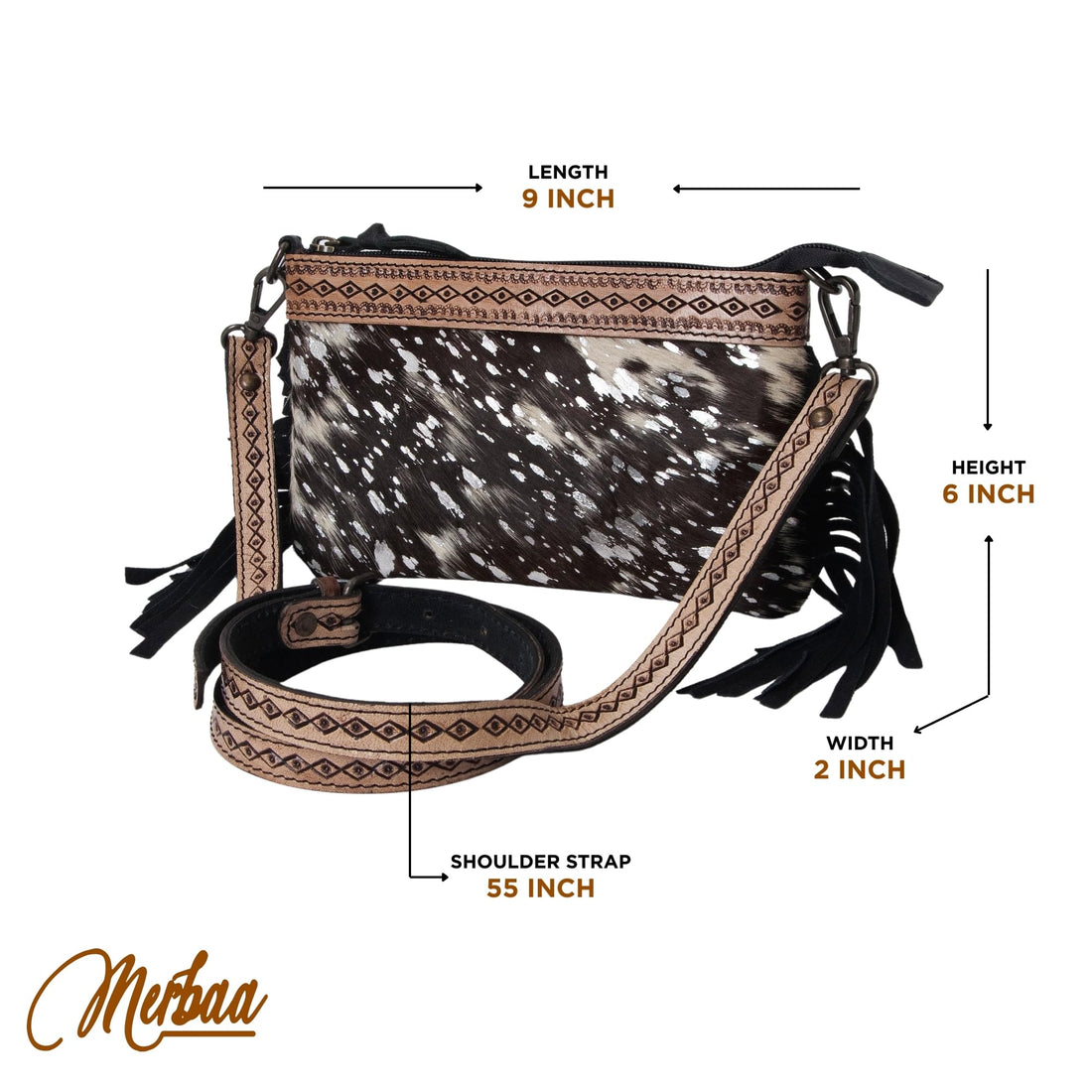 perky Black & White pouch Bag