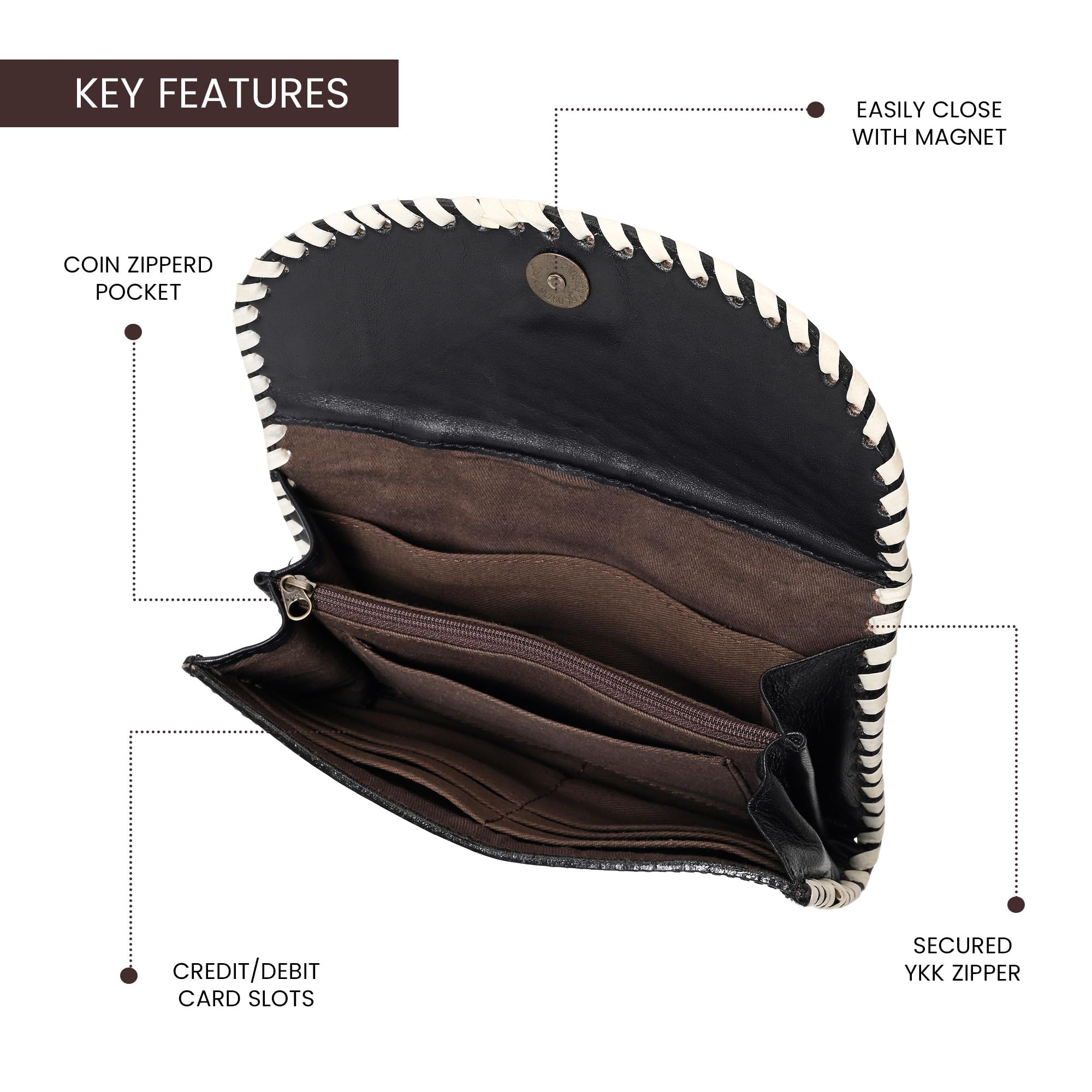 Skylar Knitted Tooled Wallet