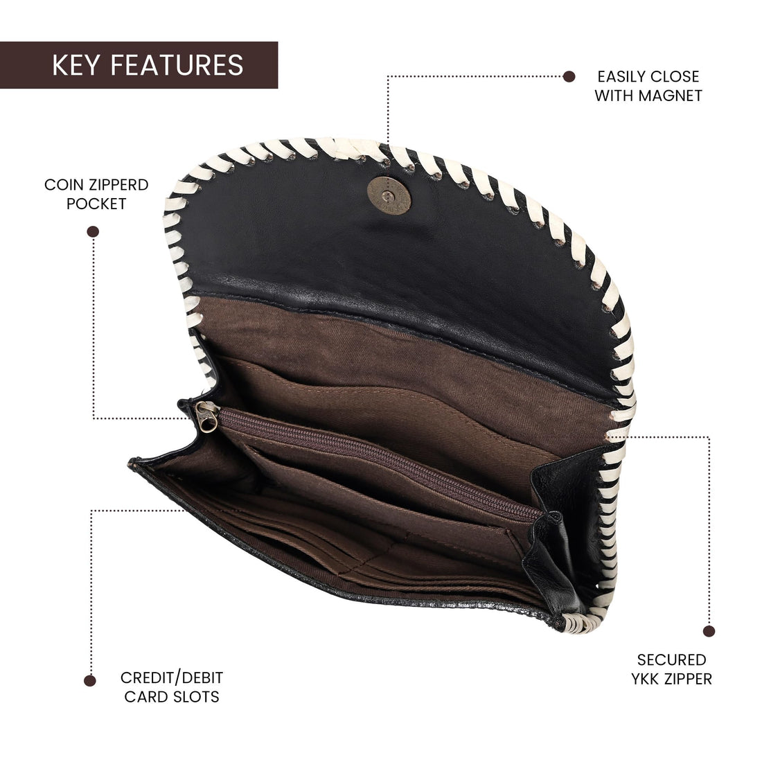 Skylar Knitted Tooled Wallet