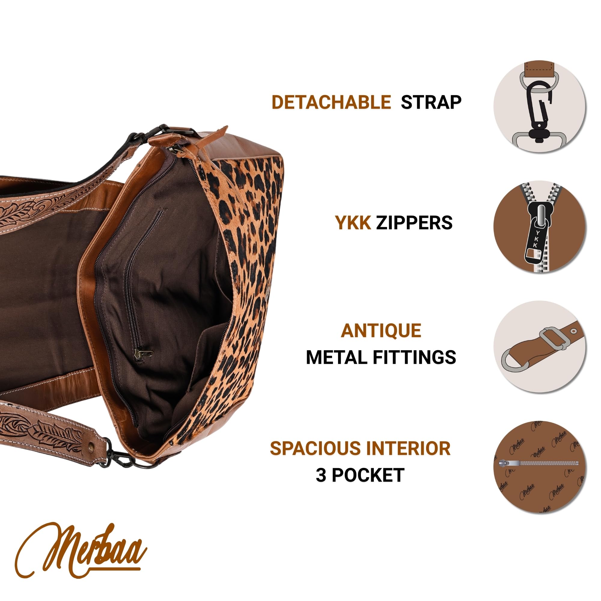 Spotted Jaguar  Hand Tooled Bag