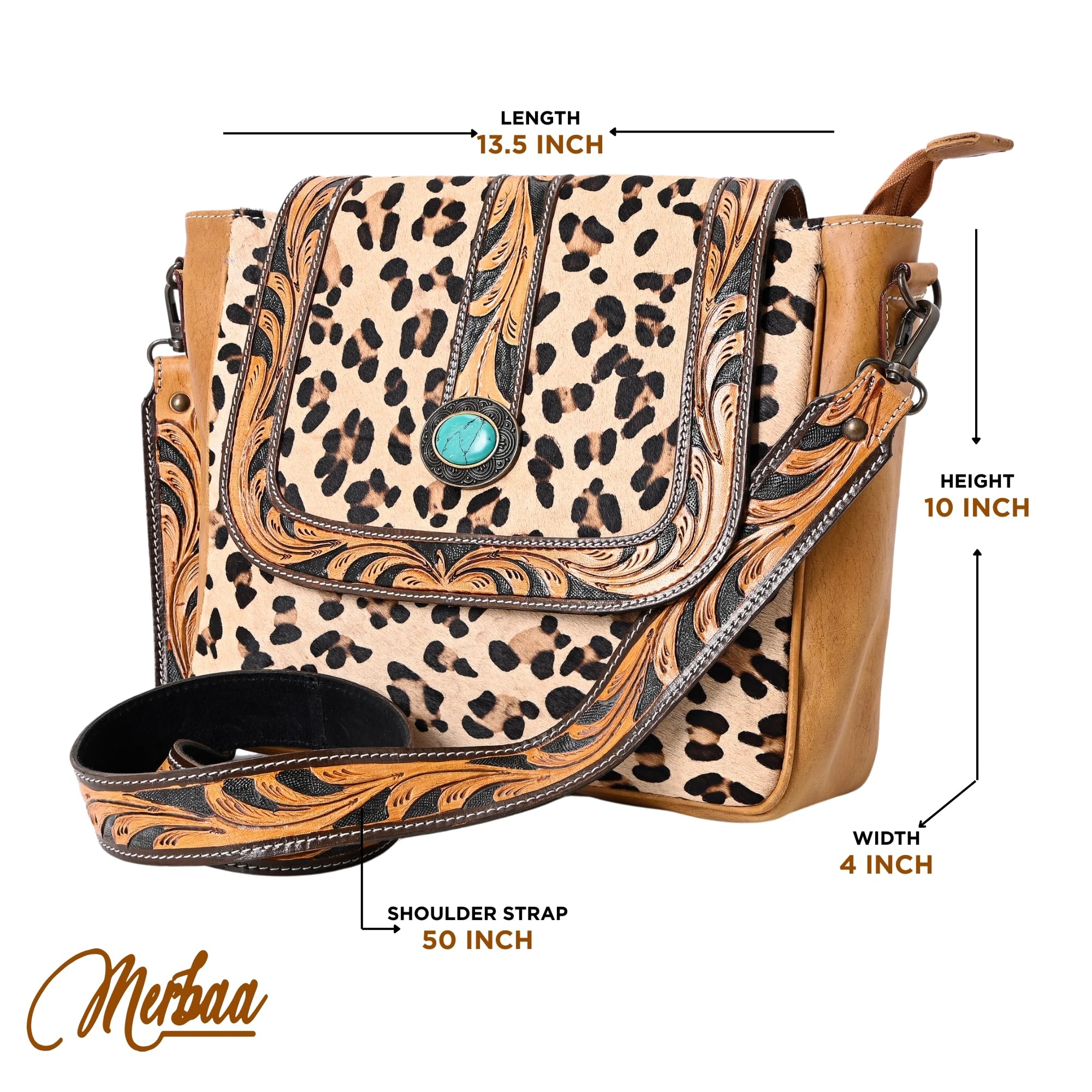 Honey Leaf Hand Tooled Bag