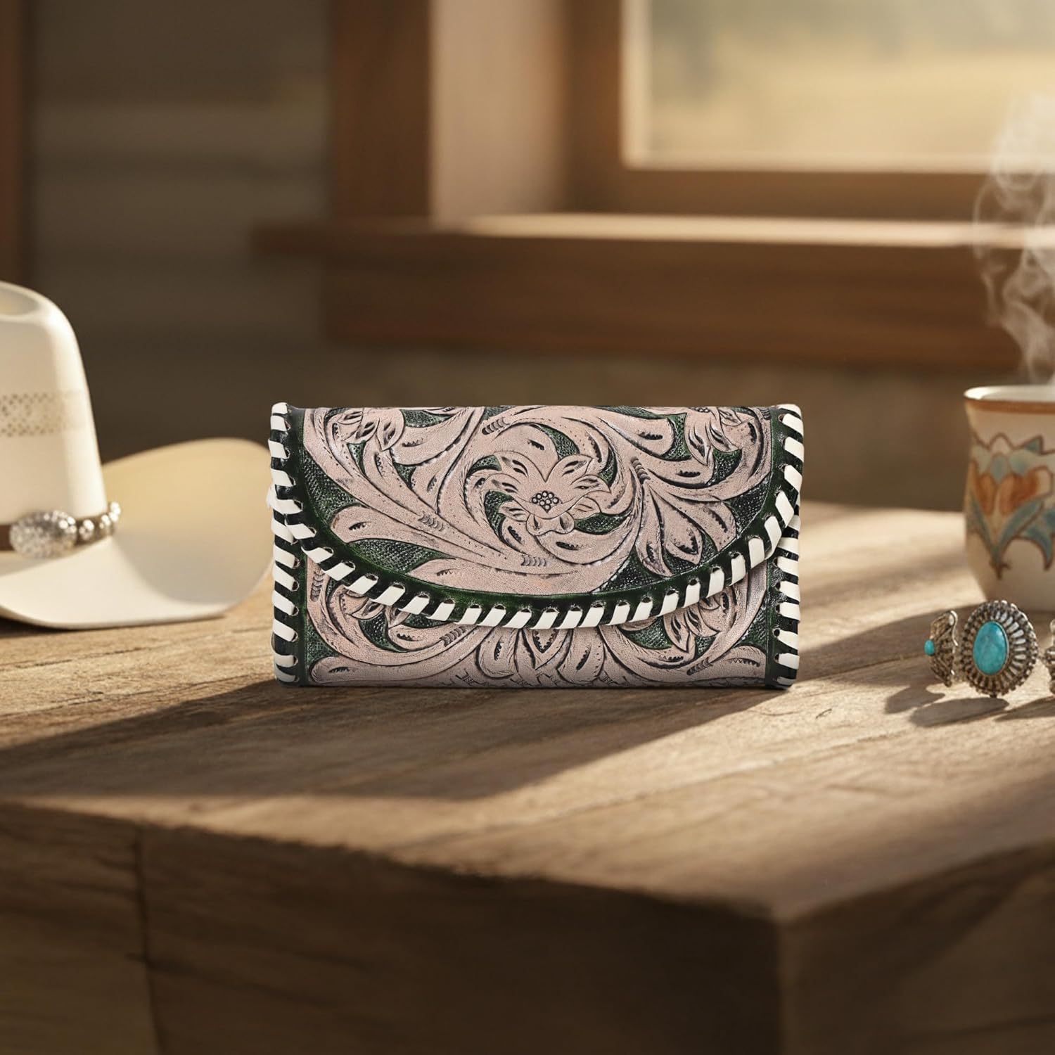 Circe Hand Tooled wallet