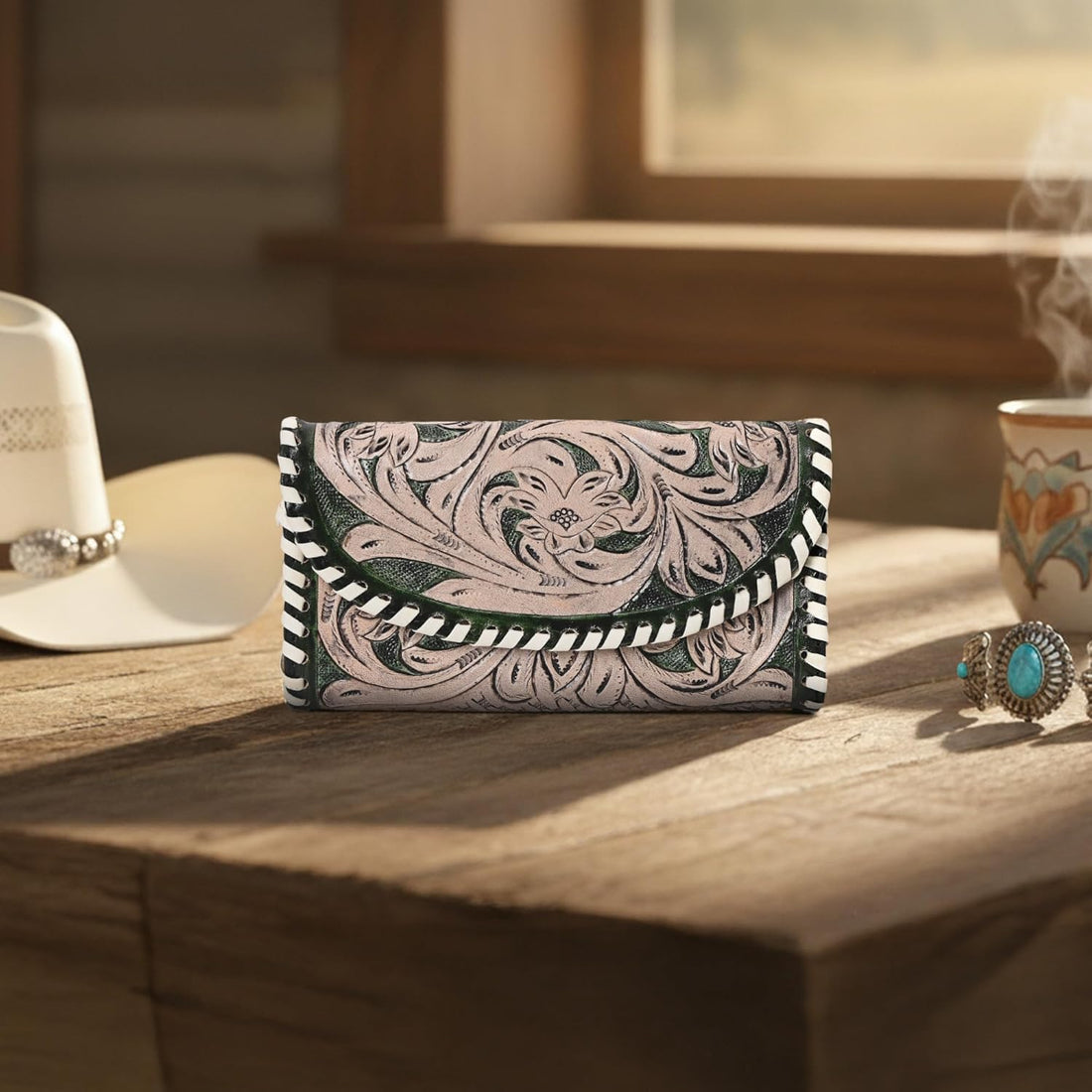 Circe Hand Tooled wallet