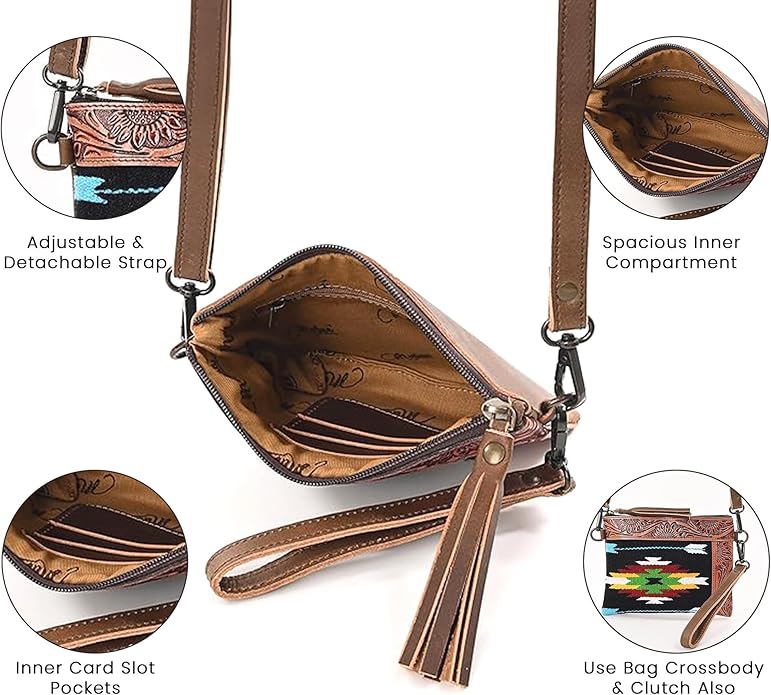 L Tooled Clara Side Bag