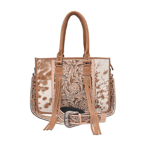 Handcrafted Cowhide Hairon Leather Tote Bag