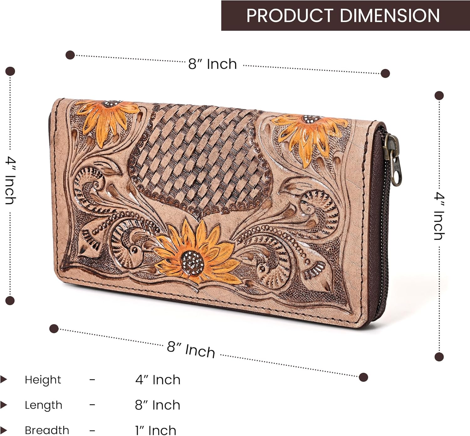 Brownian Tooled Wallet