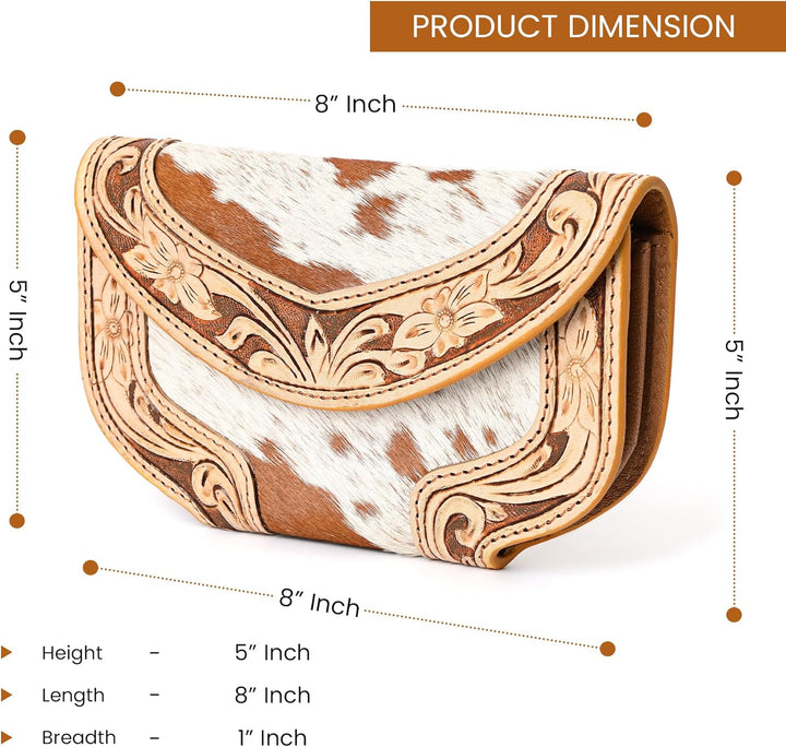 Ally Chick Handtooled Cowhide Clutch