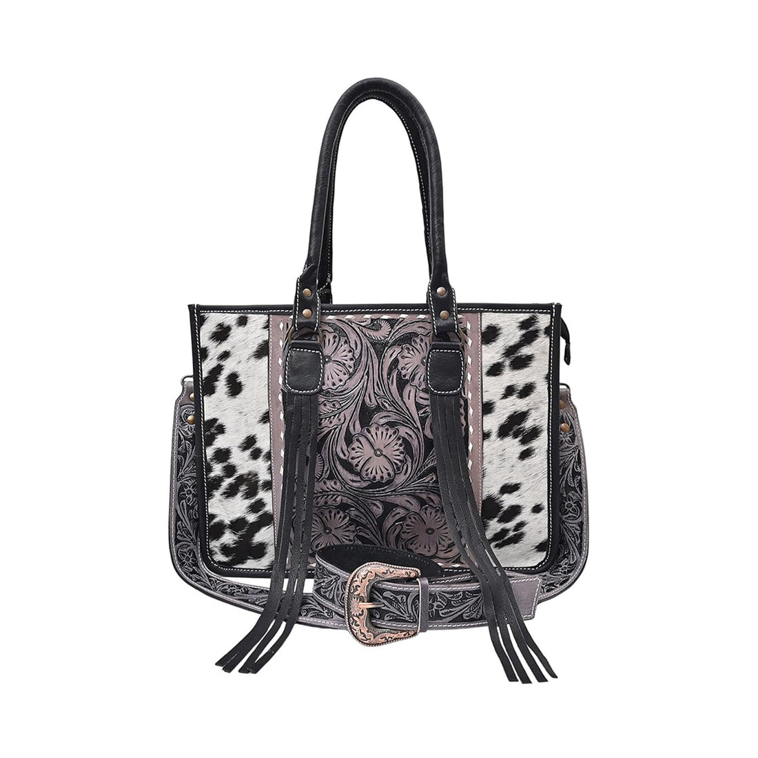 Handcrafted Cowhide Hairon Leather Tote Bag