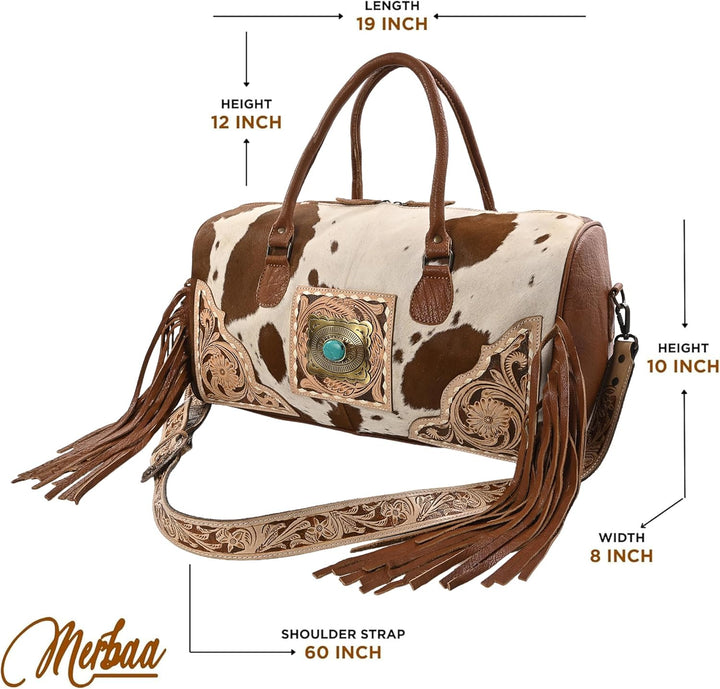 TAN Azetic Concho Duffle