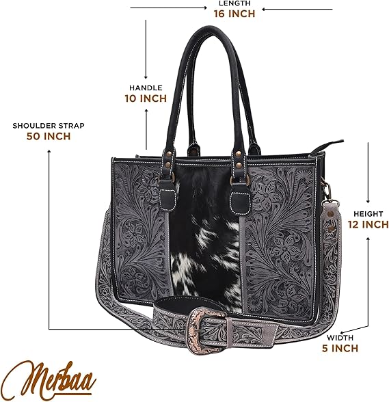 Dark Lagoon Tooled Shoulder Bag
