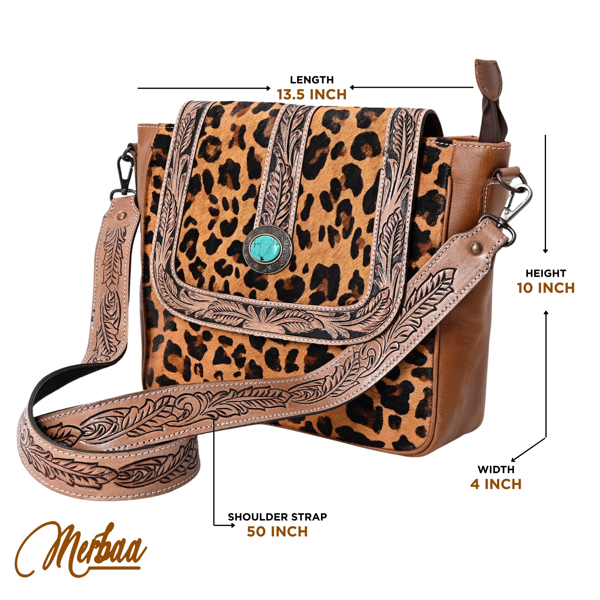 Spotted Jaguar  Hand Tooled Bag