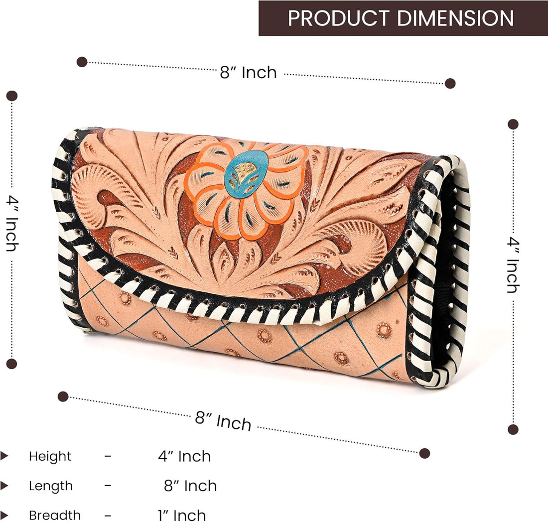 Brim Knitted Tooled Wallet