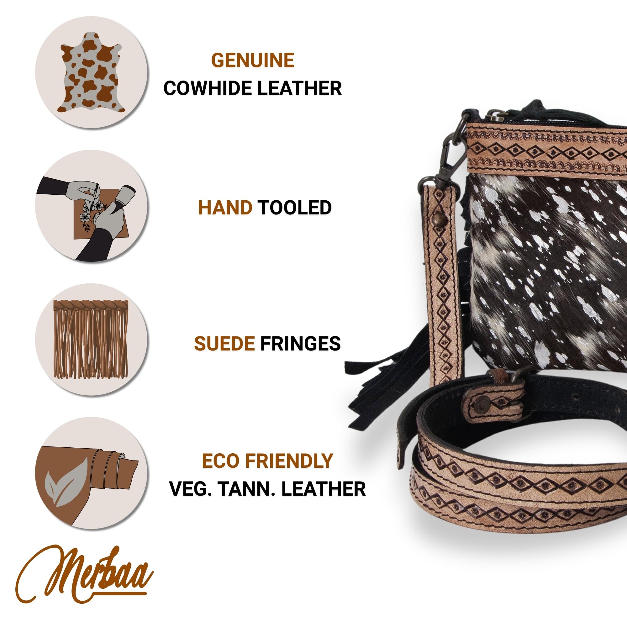 perky Black & White pouch Bag