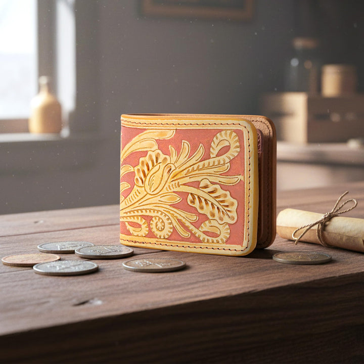 Growl Handtooled Hipster Wallet