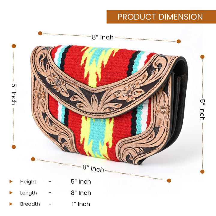Ally Chick Handtooled Woolen Blanket Clutch