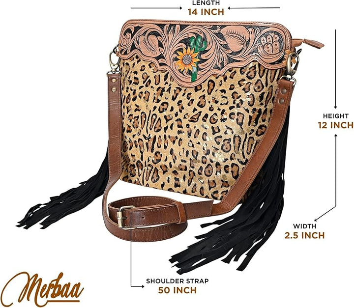 Faling Sunflower Hand Tooled