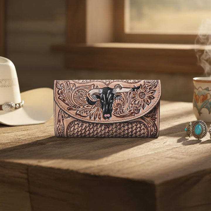 Bull Face Brown Wallet