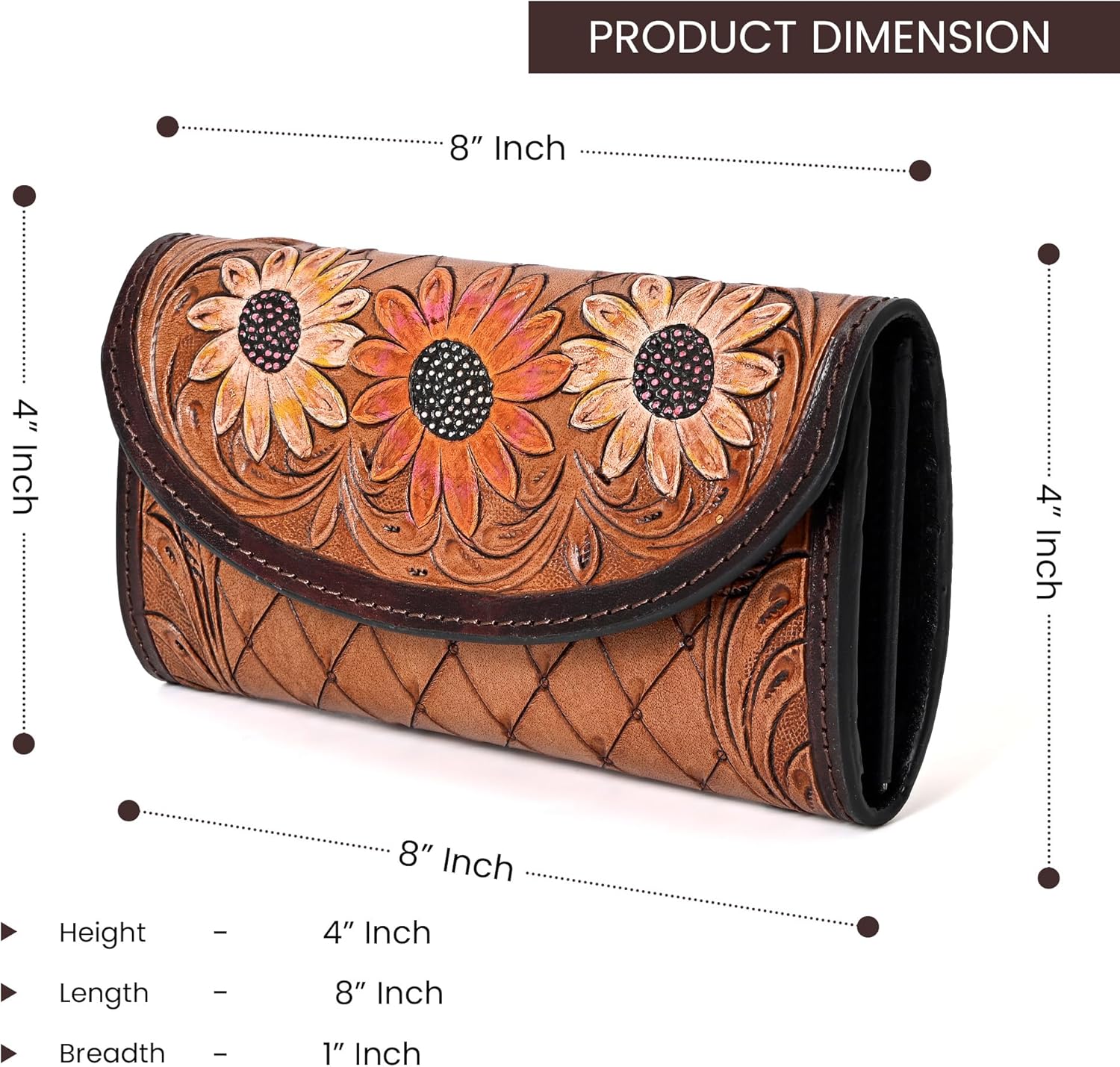 Cutie Flower Tooled Wallet