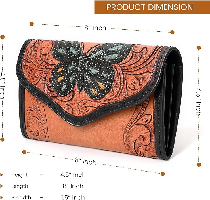Colour Blast Handtooled Wallet