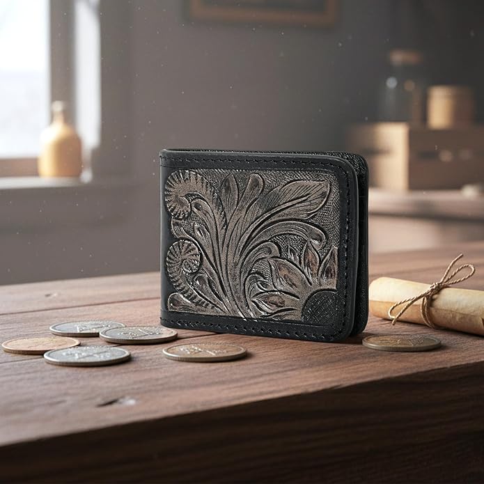 Sunflower Twin Handtooled Hipster Wallet