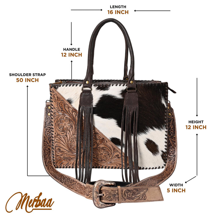 Rustic Trio Weekender Bag – Cowhide Hairon Leather Travel Bag