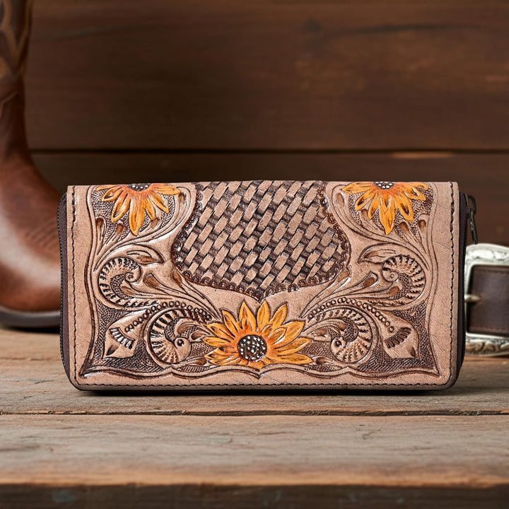 Brownian Tooled Wallet