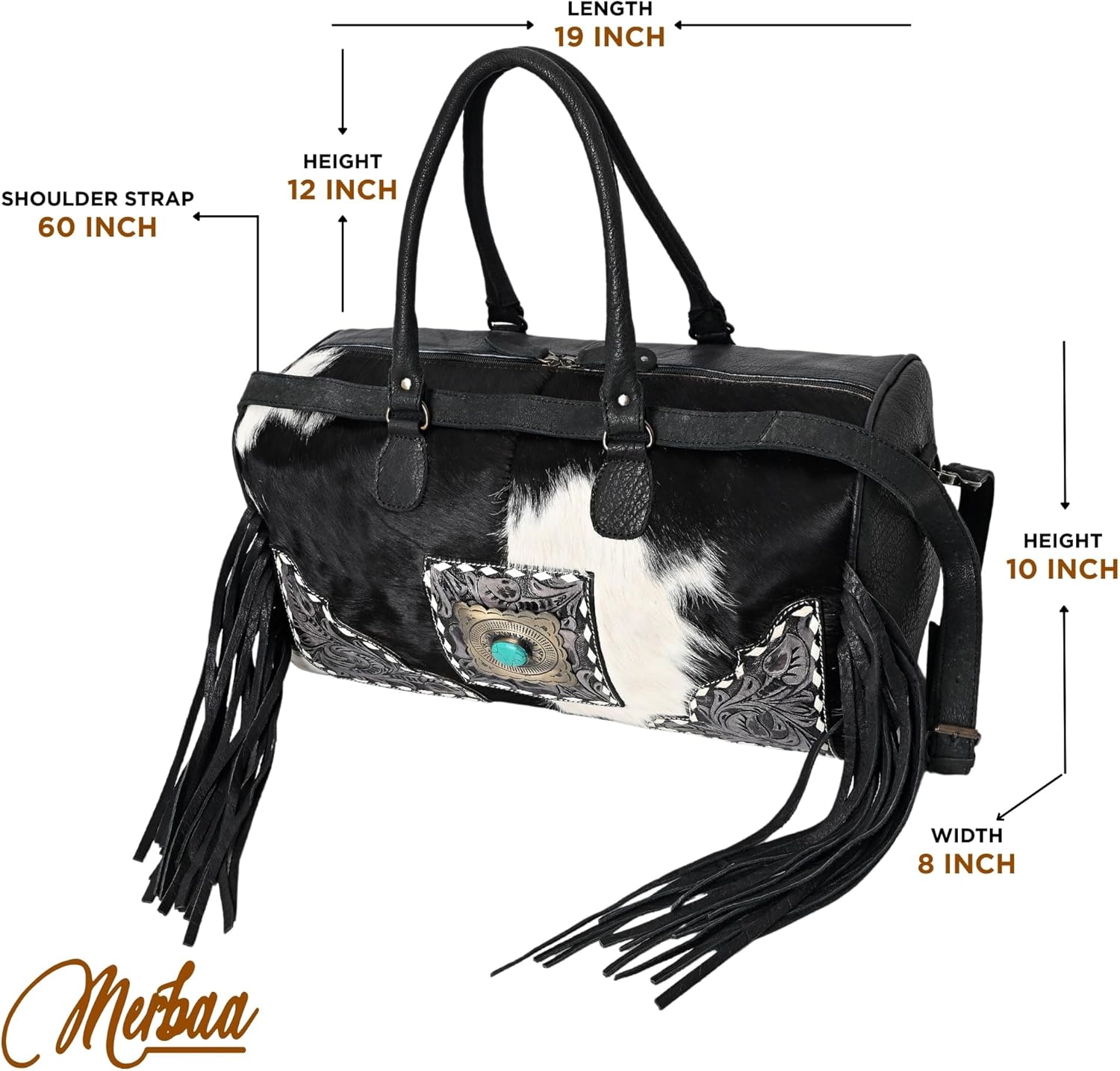 Black Azetic Concho Duffle