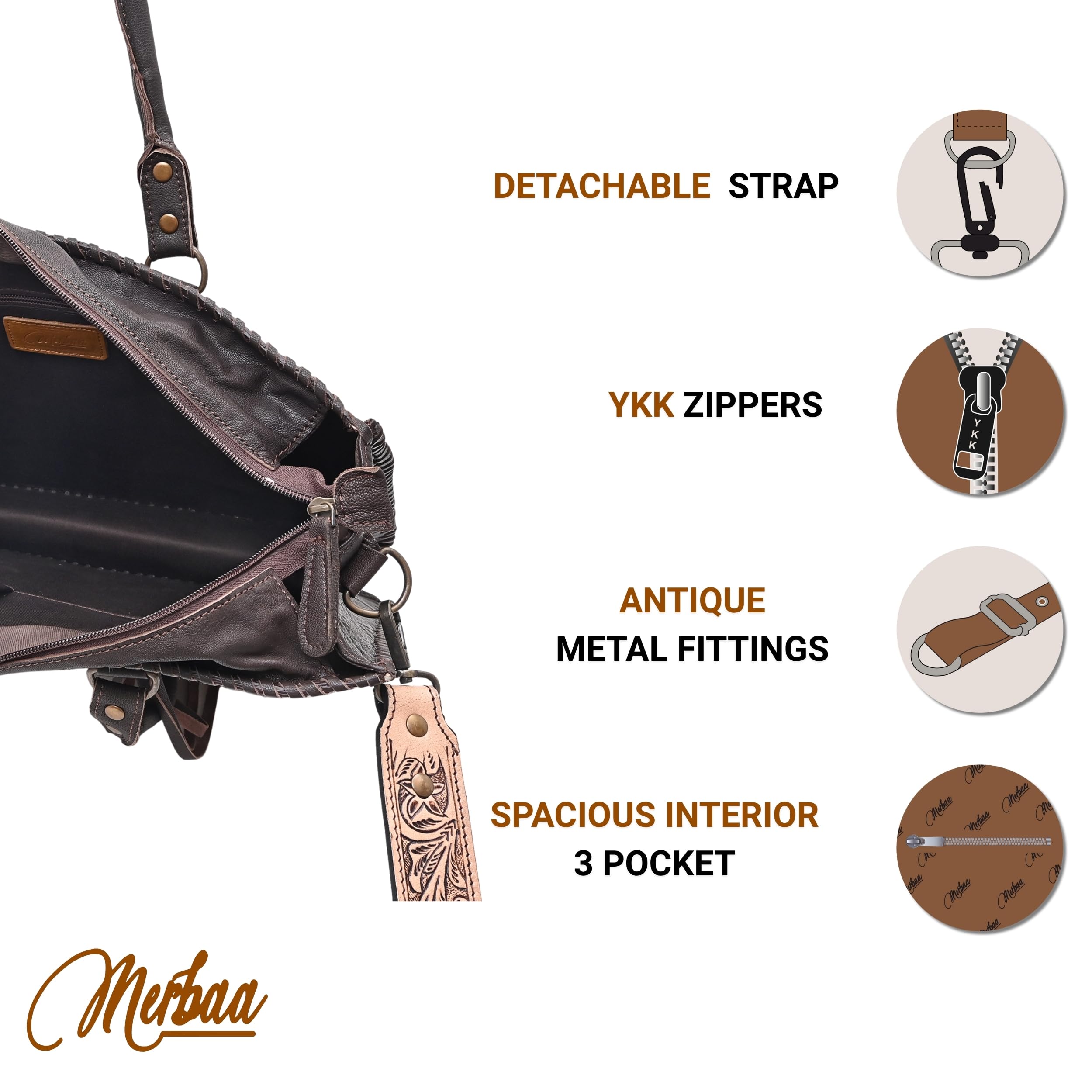 Rustic Trio Weekender Bag – Cowhide Hairon Leather Travel Bag