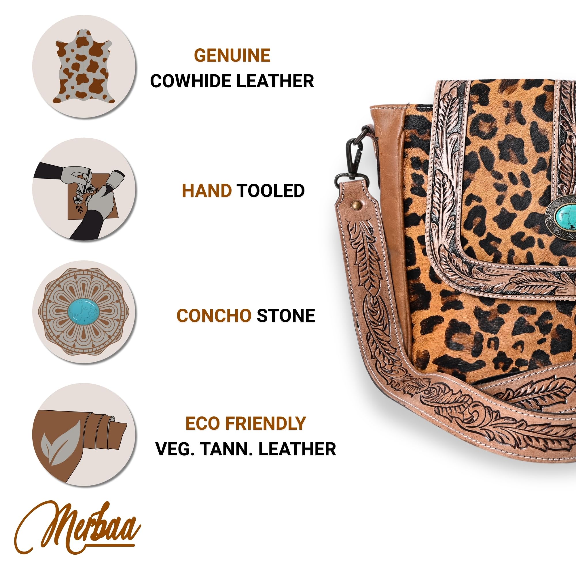 Spotted Jaguar  Hand Tooled Bag