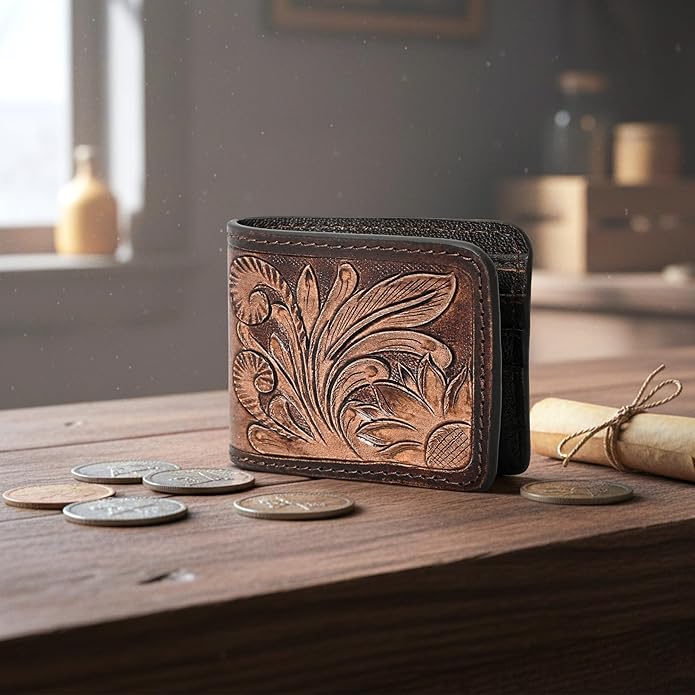 Sunflower Handtooled Hipster Wallet