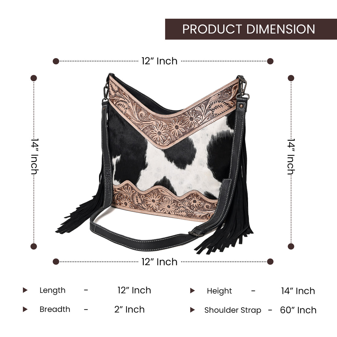Jenesa Tooled Crossbody Bag