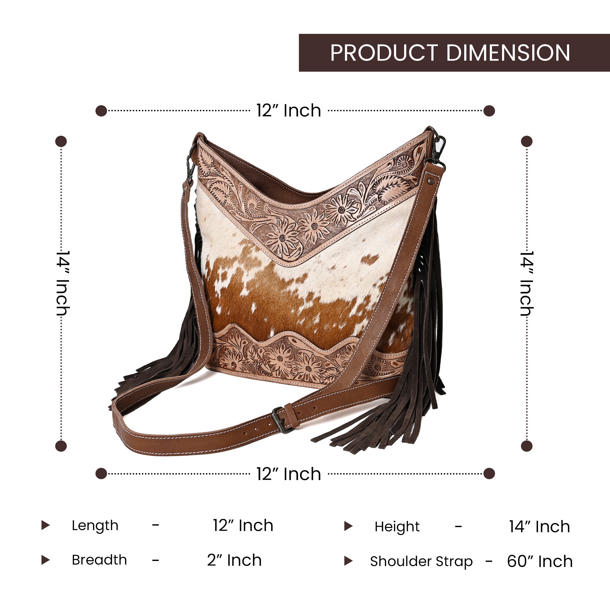 Jenesa Tooled Crossbody Bag