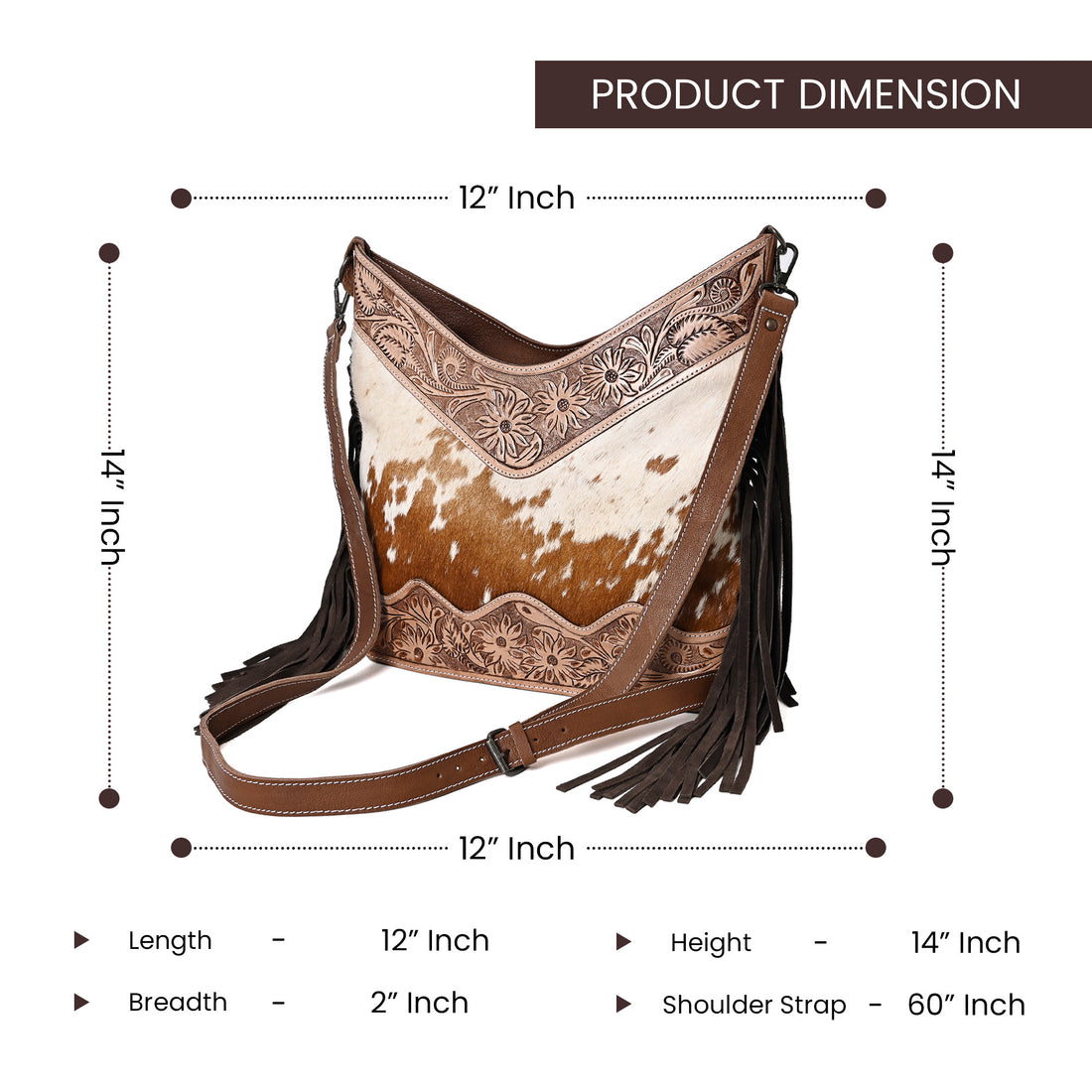 Jenesa Tooled Crossbody Bag