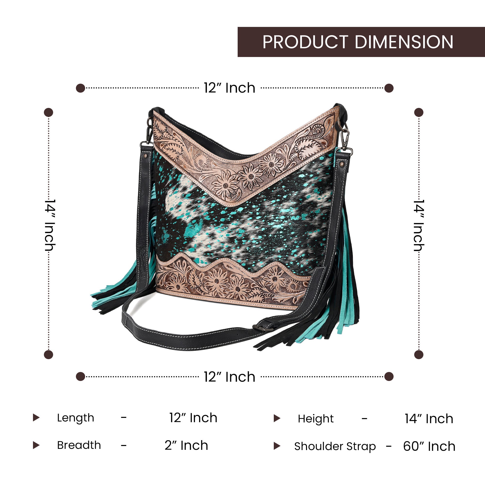 Jenesa Tooled Crossbody Bag