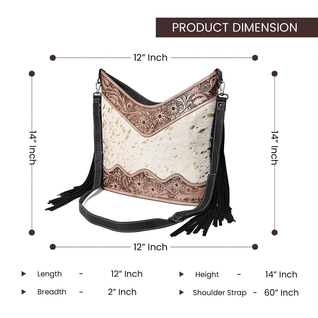 Jenesa Tooled Crossbody Bag