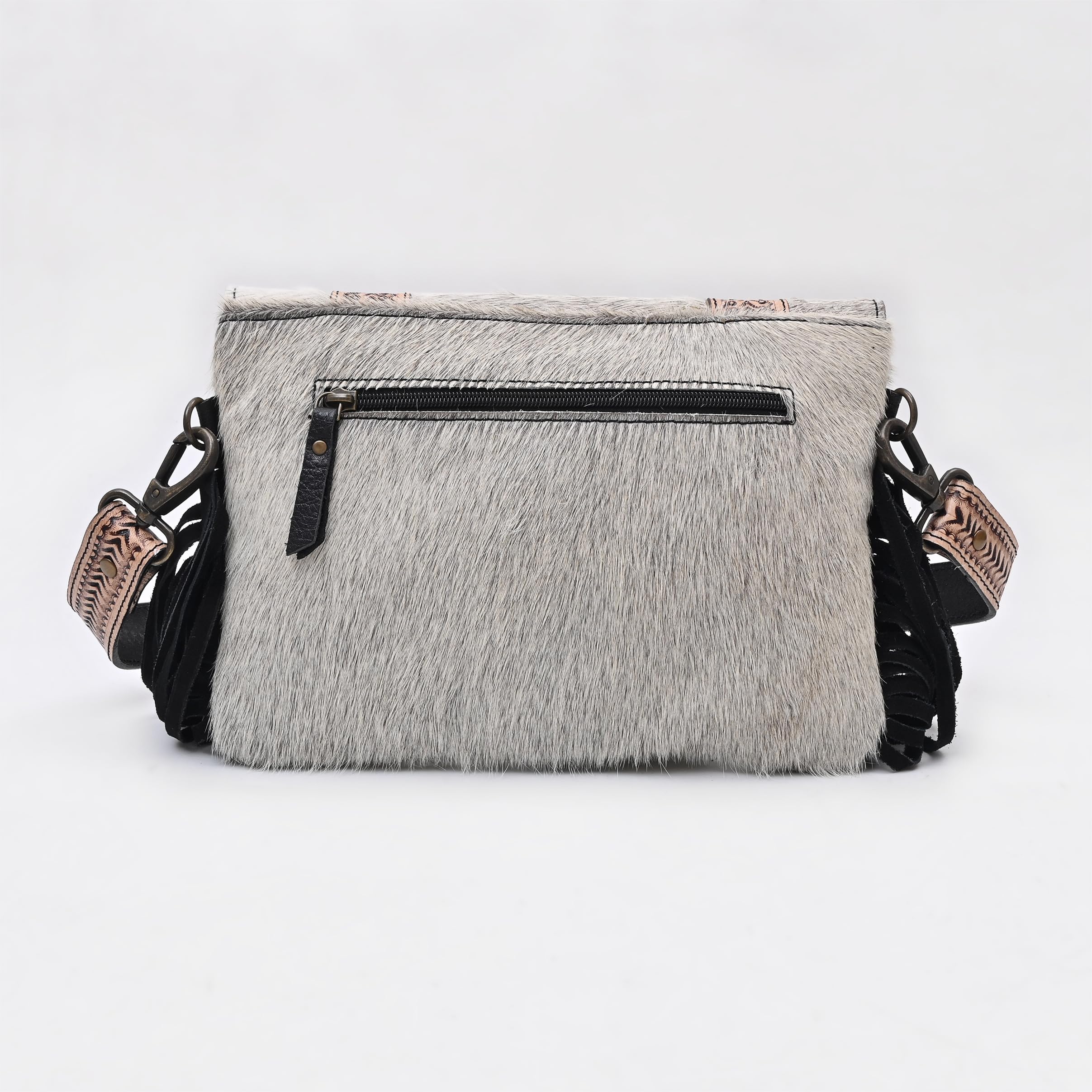 Flying Eagle Gray Hand Tooled Bag