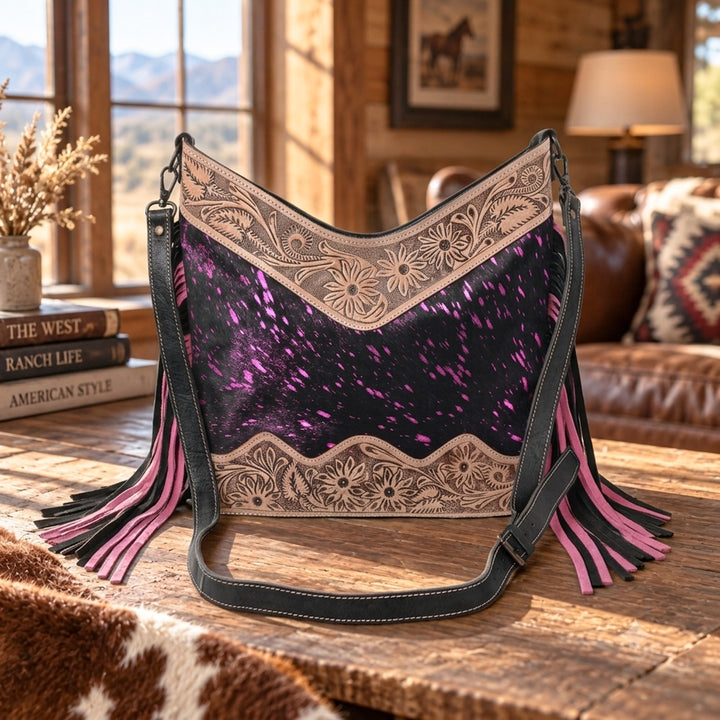 Jenesa Tooled Crossbody Bag