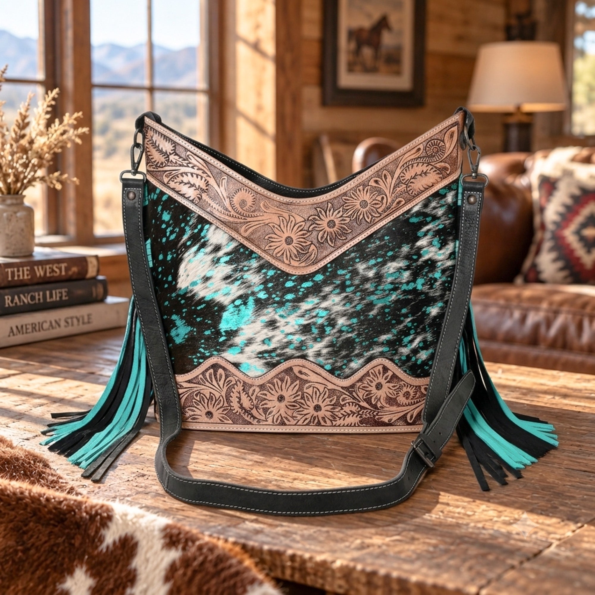 Jenesa Tooled Crossbody Bag